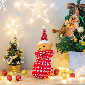 Stea de vârf din plastic pentru brad – ornament artificial de Crăciun pentru decor festiv