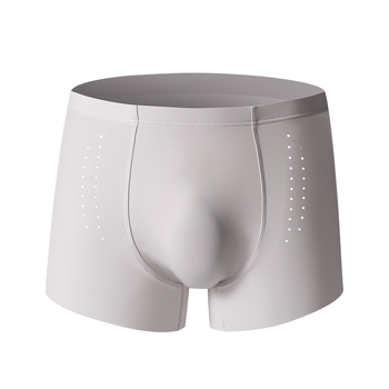Boxeri bărbați Ice Silk cu nylon, panouri din plasă, confort zilnic