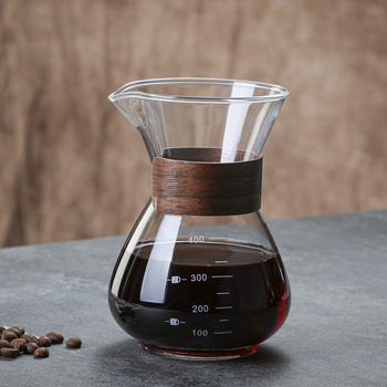 Üveg pour-over kávéfőző készlet szűrő pohárral