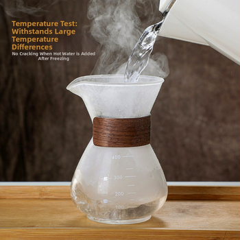 Üveg pour-over kávéfőző készlet szűrő pohárral