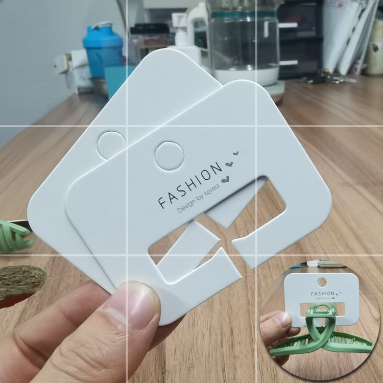 Card carton afișaj pentru agrafe de păr în formă de rechin, etichetă de agățat