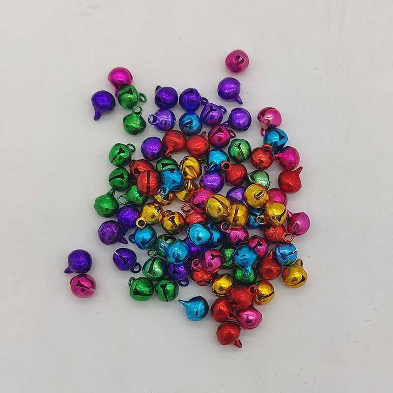 Pandantiv colorat cu clopot de 14 mm pentru animale de companie – pandantiv pentru zgardă, breloc și decorațiune de Crăciun