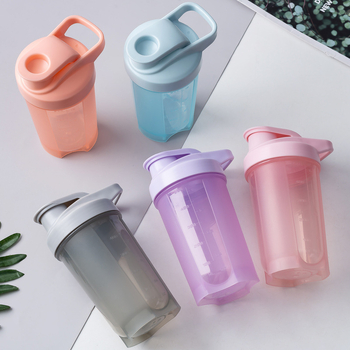 Shaker proteic portabil cu scară de 300/500 ml, etanș și fără scurgeri