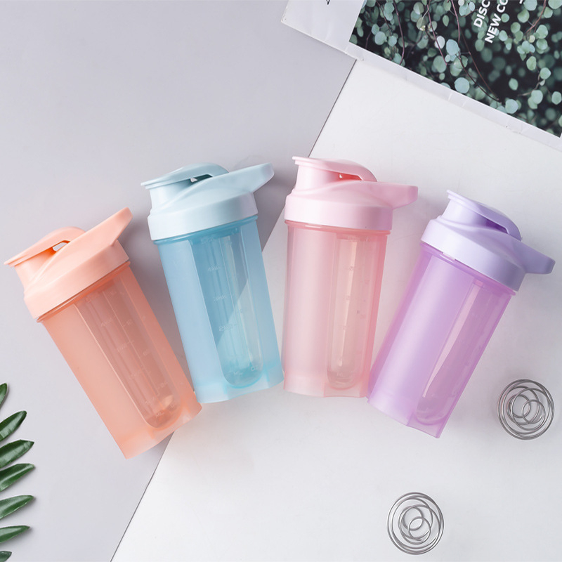 Shaker proteic portabil cu scară de 300/500 ml, etanș și fără scurgeri
