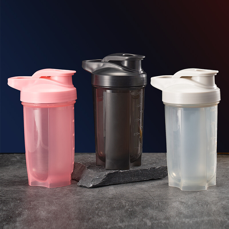 Shaker proteic portabil cu scară de 300/500 ml, etanș și fără scurgeri