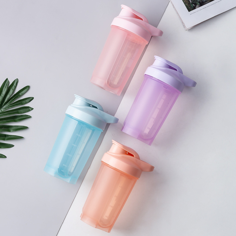 Shaker proteic portabil cu scară de 300/500 ml, etanș și fără scurgeri