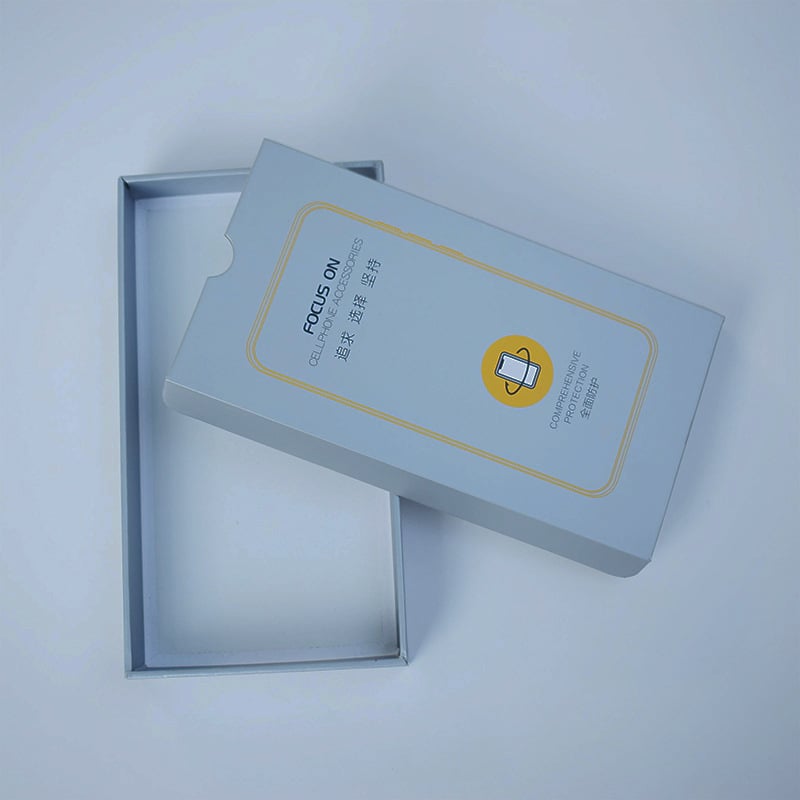 Ambalaj pentru folie de protecție Huawei pentru ecran și husă de telefon într-o cutie din lemn neutră