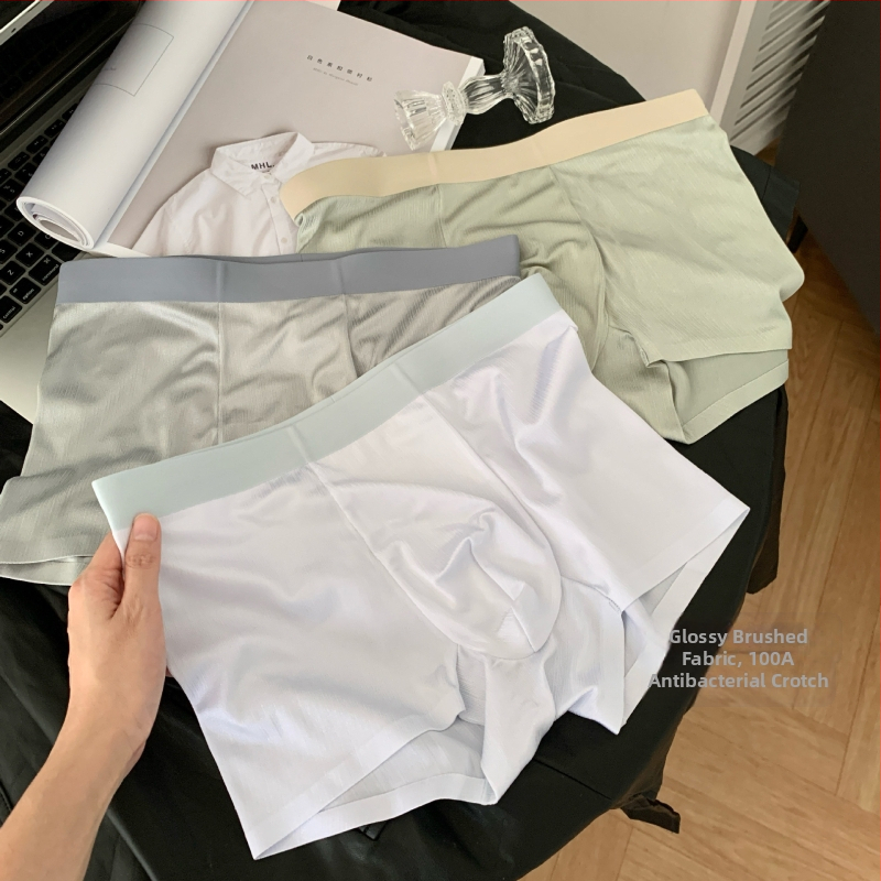 Pánske boxerky so stredne vysokým pásom, farebne blokované, s antibakteriálnym rozkrokom, priedušný nylon.