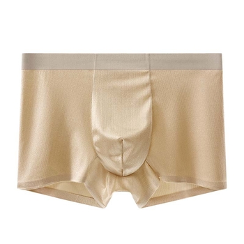 Boxeri pentru bărbați din nailon, satin Ice Silk lucios, respirabili, antibacterieni, talie medie