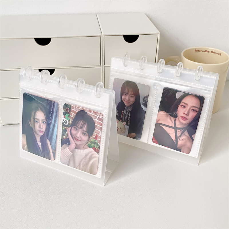 Album foto PP cu cataramă tip ciupercă și ramă, album Polaroid de stocare de 3 inchi, album pentru carduri de fani de 3,5 inchi.