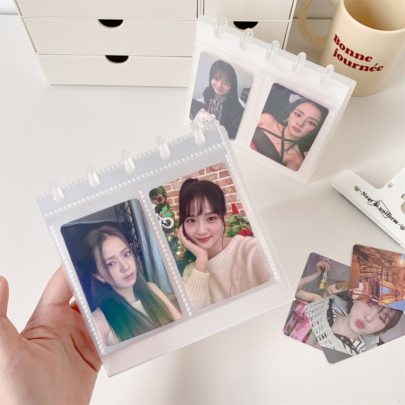 Album foto PP cu cataramă tip ciupercă și ramă, album Polaroid de stocare de 3 inchi, album pentru carduri de fani de 3,5 inchi.