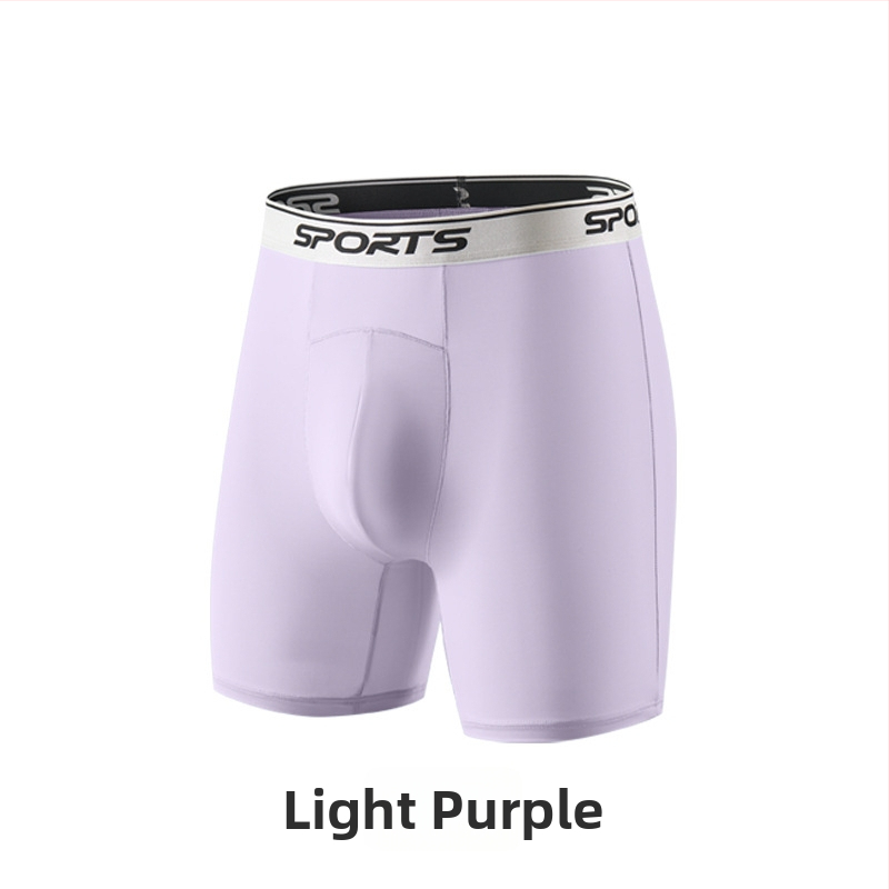 Pánske boxerky Ice Silk s vysokým pásom a predĺženými nohavicami, proti odieraniu, priedušné, letné, plus veľkosť