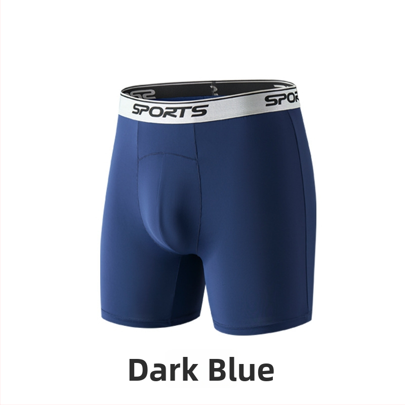 Pánske boxerky Ice Silk s vysokým pásom a predĺženými nohavicami, proti odieraniu, priedušné, letné, plus veľkosť