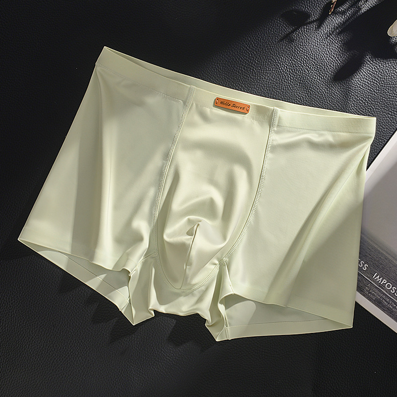 Boxeri pentru bărbați, din ice silk, respirabili, cu căptușeală din mătase de mulberry, antibacteriali, fără cusături, boxer briefs, 10A