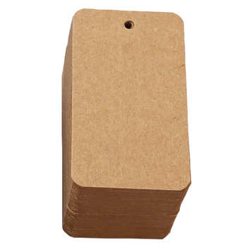 Etichetă goală pentru haine, 4×7 cm, colțuri rotunde, hârtie Kraft