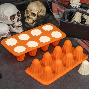 Formă din silicon de calitate alimentară, fantomă, pentru Halloween, rezistentă la temperaturi înalte
