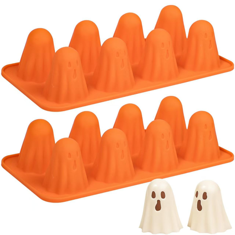 Formă din silicon de calitate alimentară, fantomă, pentru Halloween, rezistentă la temperaturi înalte