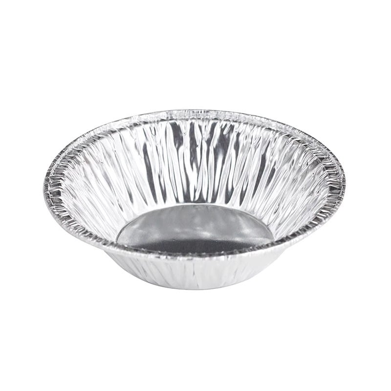 Forme de tartă cu ou din folie de aluminiu, unică folosință, rotunde, set 100 bucăți, pentru cuptor