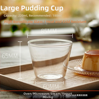 Japonský pohár na puding z borosilikátového skla, tepelne odolný a vhodný do rúry, forma na karamelový puding na pečenie