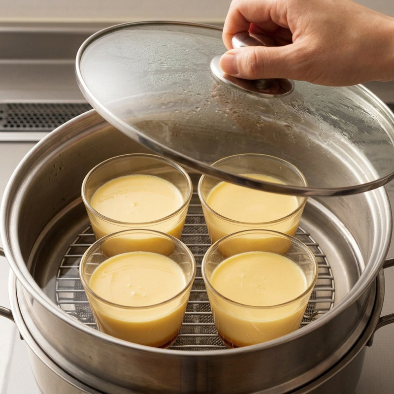 Cupe budincă din sticlă borosilicat, stil japonez, rezistentă la temperaturi, potrivită pentru cuptor, formă pentru budincă caramel.