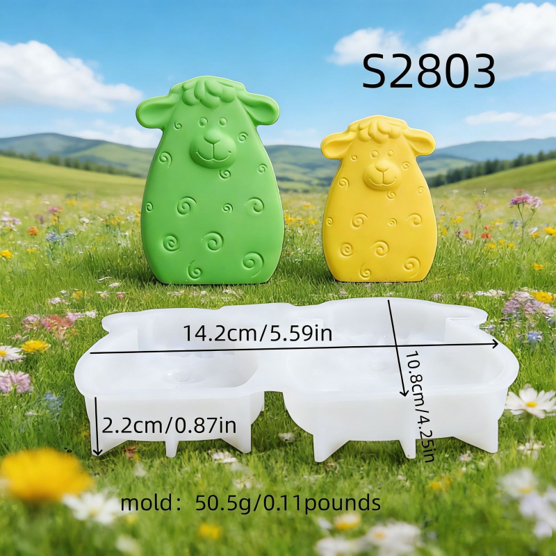 S2803 Matriță siliconică pentru oaie semi-3D – pentru ciment și gips