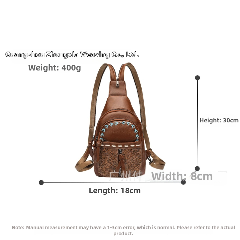 Prenosná dámska crossbody kabelka v retro európsko-americkom štýle na každodenné nosenie v prírode