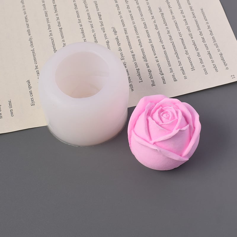 Formă de prăjituri din silicon, în formă de trandafir, matriță 3D pentru cofetărie, rotundă