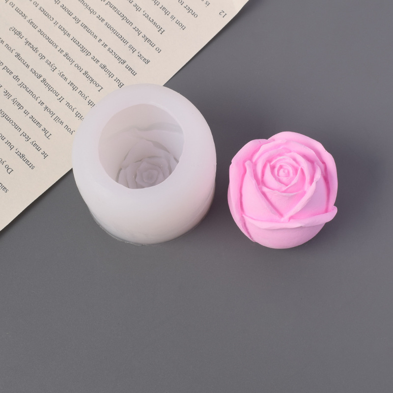 Formă de prăjituri din silicon, în formă de trandafir, matriță 3D pentru cofetărie, rotundă