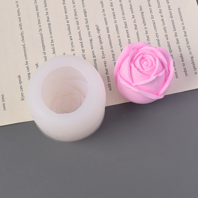 Formă de prăjituri din silicon, în formă de trandafir, matriță 3D pentru cofetărie, rotundă