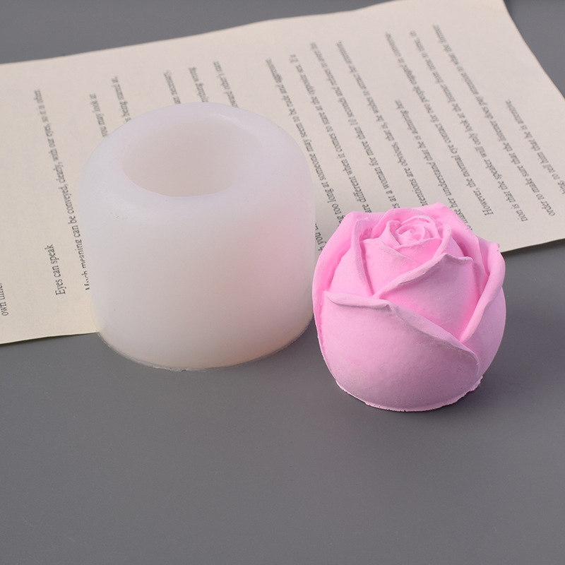 Formă de prăjituri din silicon, în formă de trandafir, matriță 3D pentru cofetărie, rotundă
