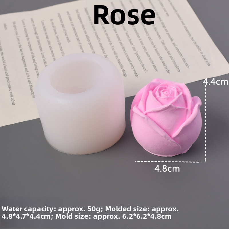 Silikónová forma na pečenie v tvare ruže, 3D dekoratívna forma na pečivo, okrúhla forma