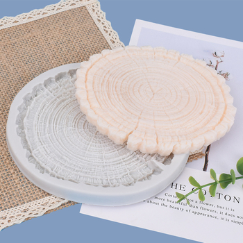 Formă din silicon pentru fondant, în formă de secțiune a trunchiului, pentru decorarea torturilor; potrivită pentru biscuiți, ciocolată și argilă de modelare.