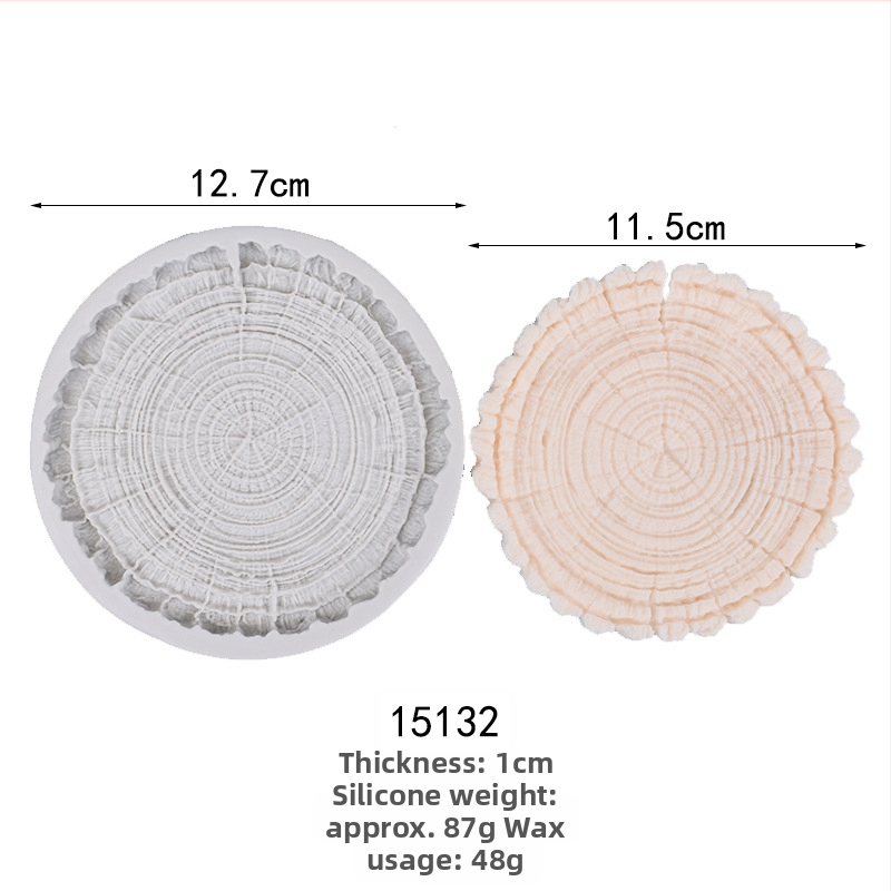 Formă din silicon pentru fondant, în formă de secțiune a trunchiului, pentru decorarea torturilor; potrivită pentru biscuiți, ciocolată și argilă de modelare.