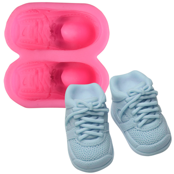 Nouă forme din silicon 3D pentru fondant pantofi sport, formă de piatră de ipsos pentru difuzor de aromă în mașină – patiserie DIY