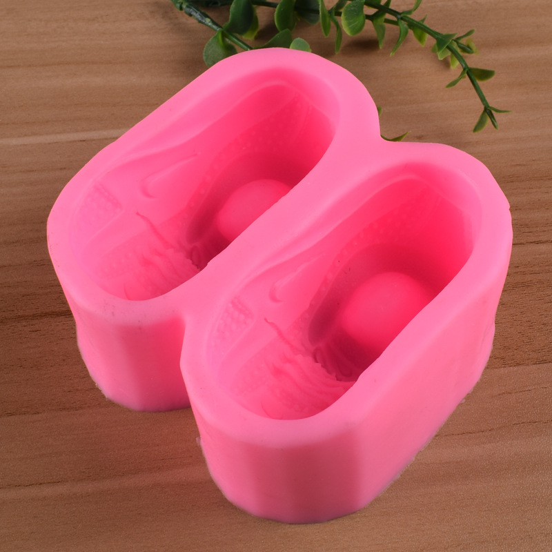 Nouă forme din silicon 3D pentru fondant pantofi sport, formă de piatră de ipsos pentru difuzor de aromă în mașină – patiserie DIY