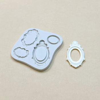 Formă din silicon pentru prăjituri – decor fondant și ciocolată, ramă oglindă magică, unelte DIY pentru picurare rășină