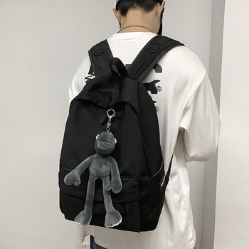 Rucsac unisex din nylon - stil coreean Harajuku Ulzzang, rucsac pentru campus urban