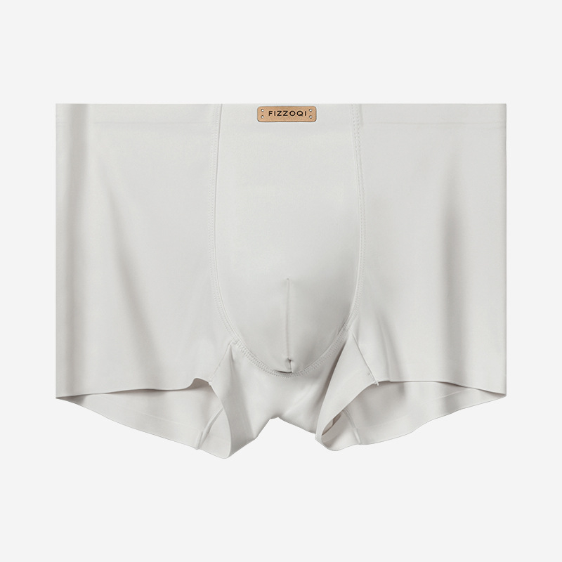 Boxeri bărbați fără cusături, din ice silk, pentru primăvară-vară, confortabili și respirabili, design ușor luxos