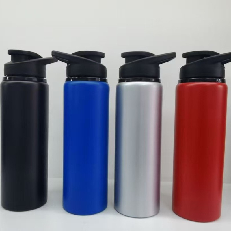 Sticlă de apă sport din oțel inoxidabil 304, gură mare, cu un singur perete, pentru exterior și ciclism