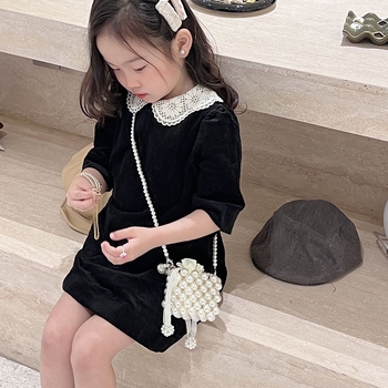 Geantă mini cu perle texturate pentru femei, modă 2024 nouă, geantă de umăr mică din acril