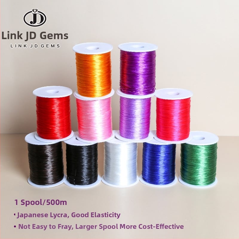 Jingde Jewelry Linie elastic LYCRA Spandex 2500D, rolă de 500 m pentru bijuterii DIY și brățări