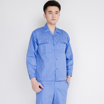 Set de echipament de lucru pentru bărbați, vară, ușor, cu mâneci lungi, pentru șantier, fabrică și atelier – îmbrăcăminte de protecție durabilă