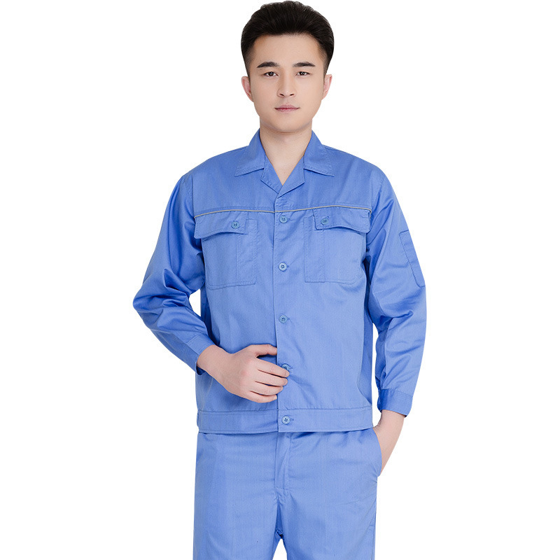 Set de echipament de lucru pentru bărbați, vară, ușor, cu mâneci lungi, pentru șantier, fabrică și atelier – îmbrăcăminte de protecție durabilă