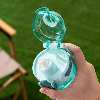 Sticlă de apă sport, nouă pentru vară, cu dop comod, din plastic, pentru femei