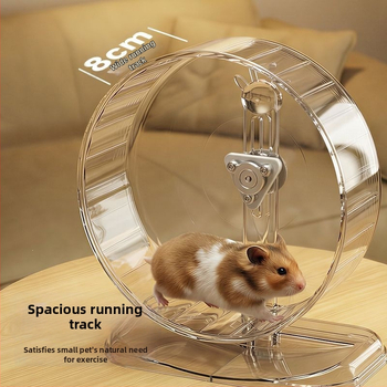 Roata silențioasă pentru hamster cu jucărie, suport decorativ pentru peisaj, montat pe perete pentru hamsterul auriu