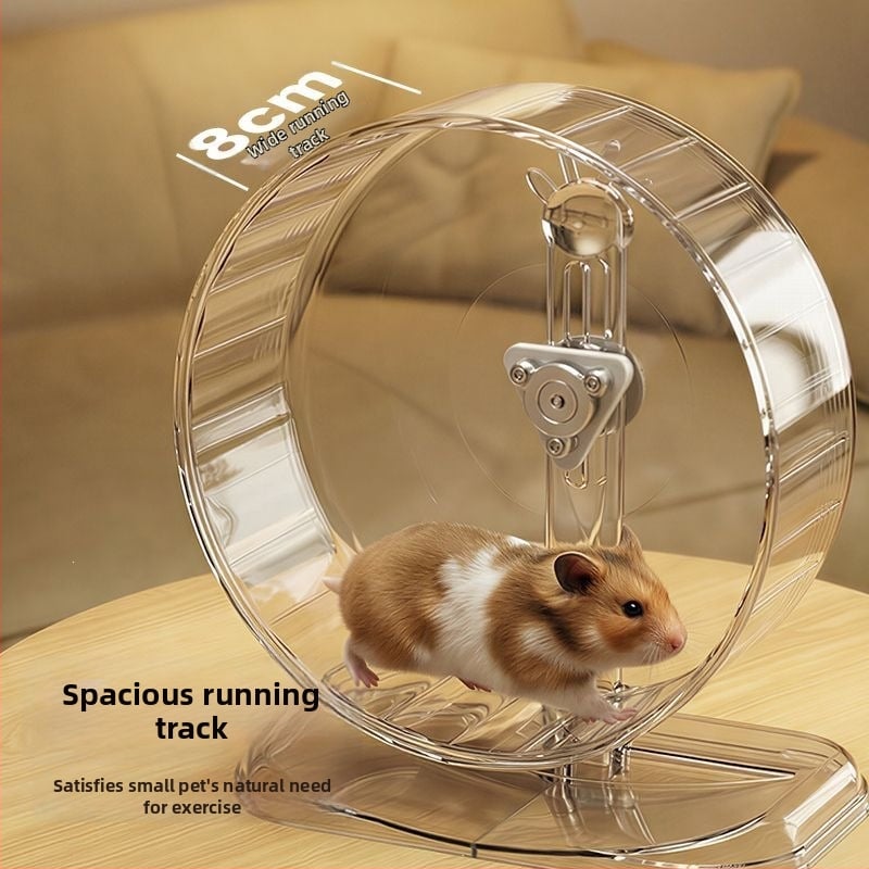 Roata silențioasă pentru hamster cu jucărie, suport decorativ pentru peisaj, montat pe perete pentru hamsterul auriu