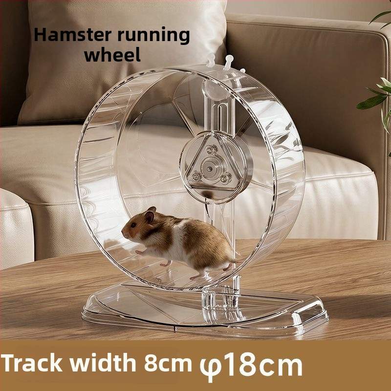 Roata silențioasă pentru hamster cu jucărie, suport decorativ pentru peisaj, montat pe perete pentru hamsterul auriu