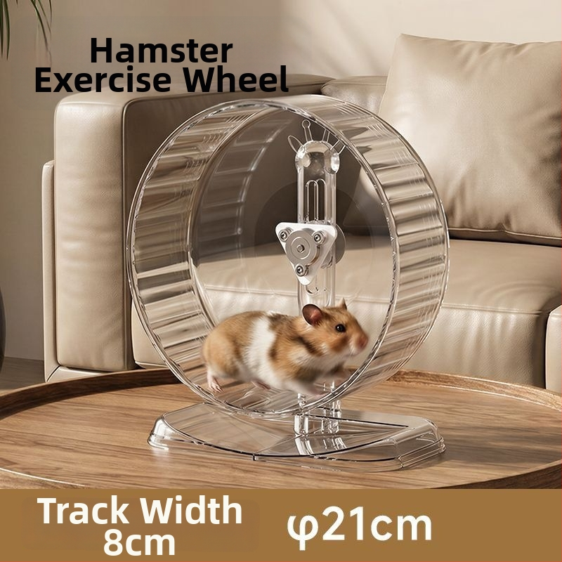 Roata silențioasă pentru hamster cu jucărie, suport decorativ pentru peisaj, montat pe perete pentru hamsterul auriu