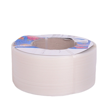 Bandă de ambalaj PP transparentă, 1800 m, lățime 1,2 cm, rezistență la tracțiune 130 kg