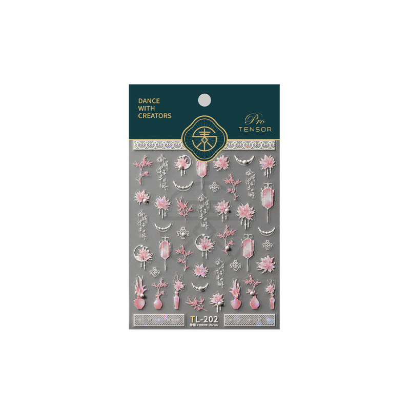 Autocolant de unghii 3D 5D cu fluture, spate în relief, Linglong TL-202
